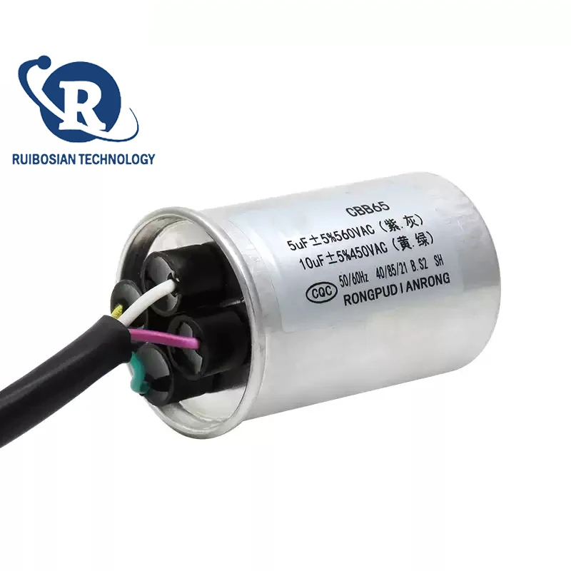 CBB65 5UF+10UF 450VAC four-wire Starting capacitor for Haier double-tub semi-automatic washing machine