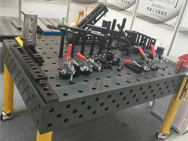 تصنيع احترافي معتمد من CE لوحة طاولة لحام ثنائية الأبعاد طاولة لحام فولاذية ثلاثية الأبعاد مع أدوات لحام وتركيبات اللحام #5