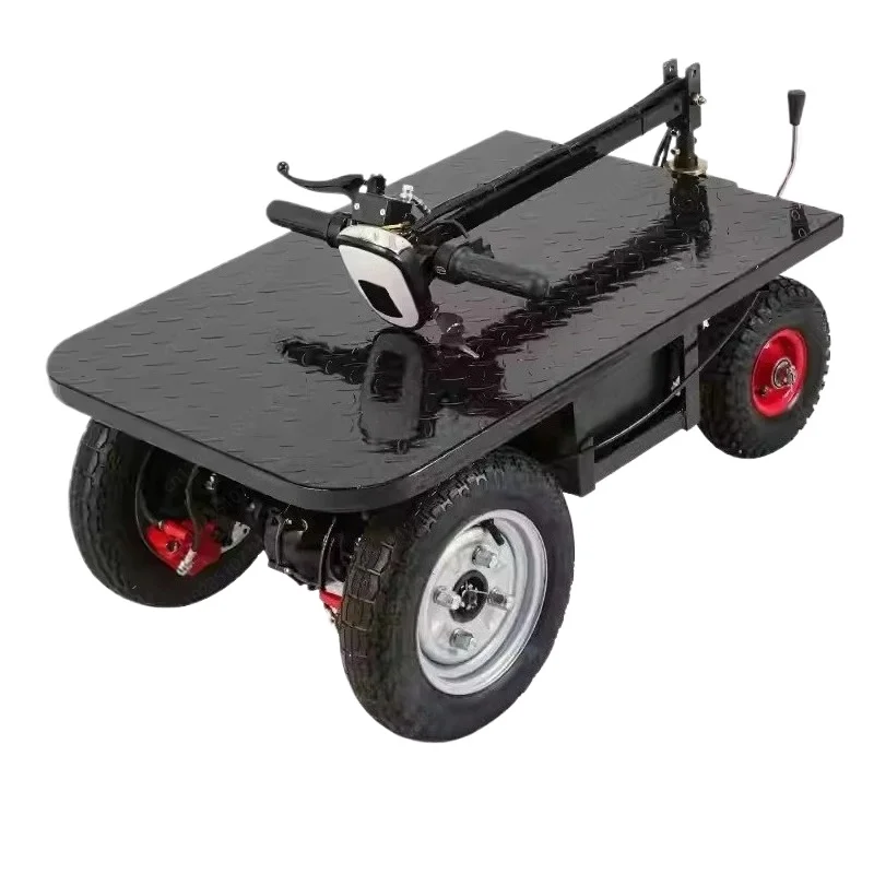 Reverse Ride Electric Tricycle,Flatbed Cargo Trike for Sand, Cement & Construction Hauling,Pedal-Assist Utility Trike for Stall