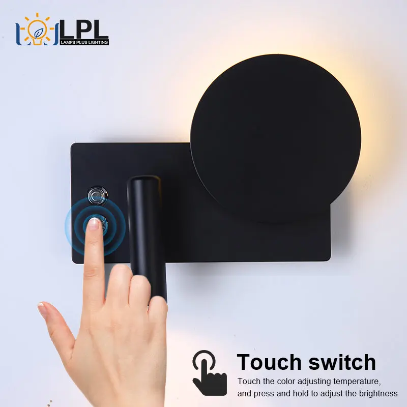 

Verlichtingsarmaturen Lezen Wandlamp Moderne LEDWandlamp Interieur Decoratie Nachtkastje Achtergrondverlichting Met Touch Switch