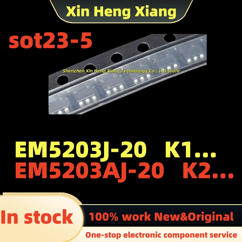 

(5pcs) EM5203AJ-20 EM5203AJ K2... EM5203 EM5203J-20 EM5203J K1... sot23-5