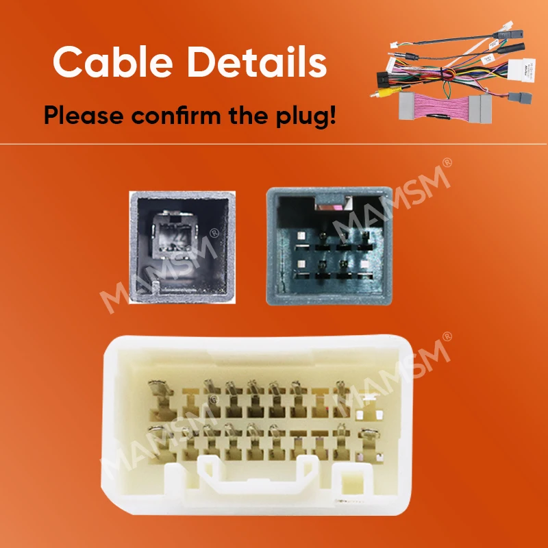 MAMSM Car Radio Cable CAN-Bus Adapter For Mitsubishi OUTLANDER 2016 Power Wiring Harness Android Multimedia Connector RP5-MT-002