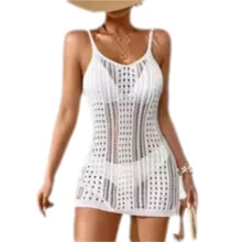 KUCLUT Cover up for Swimwear Women plus Size Women's Sexy Sheer Knit Textured Crochet Swimsuit Dress Cover Ups for Women plus