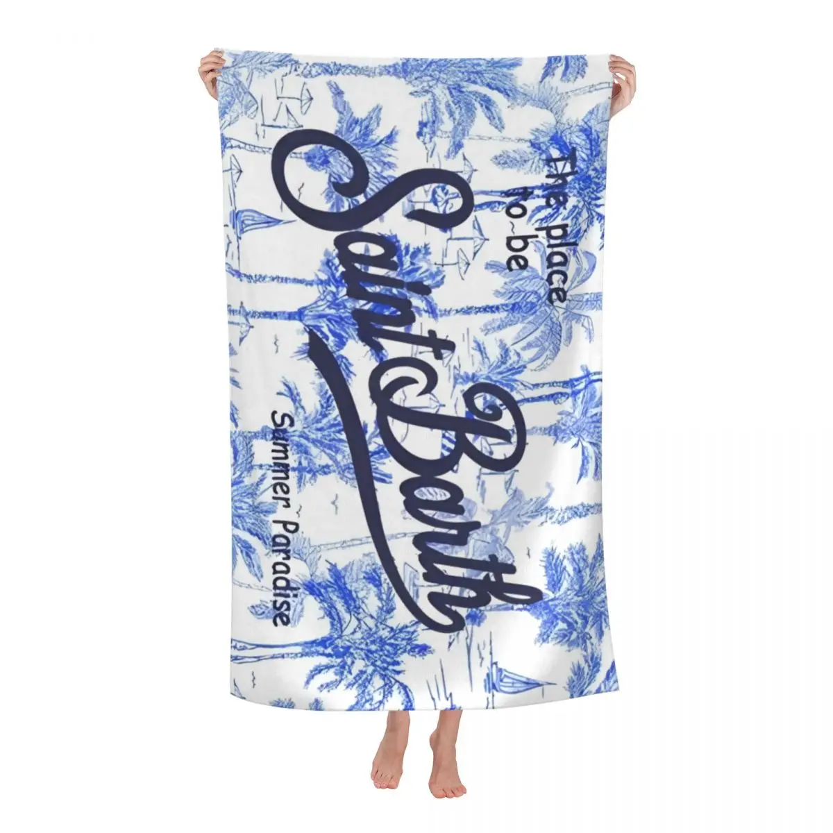 S-Saint-B-Barth Microfiber absorbent bath towel - Absorbent, Lightweight, Perfect for Travel & Beach