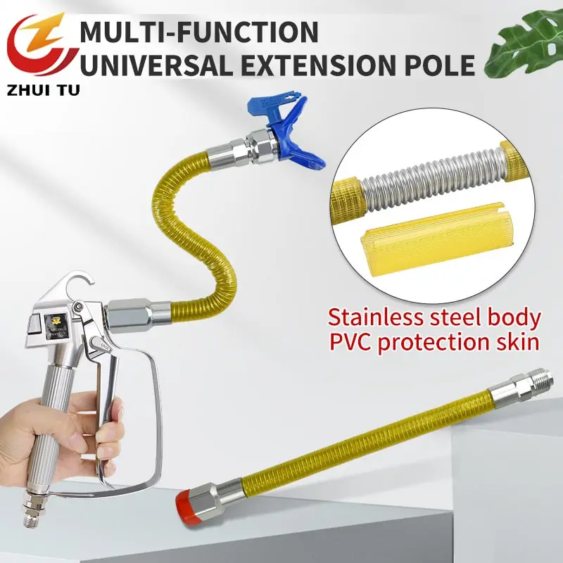 Sprayer Extension Rod 34cm Airless Paint Spray Guns Multi-Function Universal Extension Pole Flexibility Can Change Direction