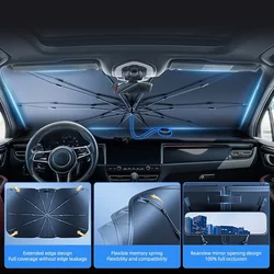 New Car Windshield Sun Shade Umbrella Foldable Sunshade Front Window Cover for UV Ray Block Heat Protection Protector Parasol