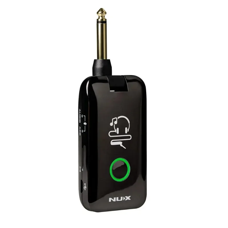 NUX-MP-2 Mighty Plug Amplifier, Guitar Bass Modeling Earphone Amplug, Bluetooth, Built-in Effects, Mobile App Control