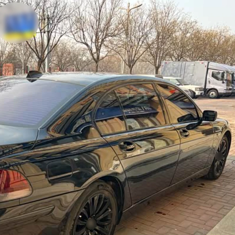 For BMW 7 Series E65 E66 2002-2008 Window Chrome Delete Blackout ABC Pillars Glossy Black Stickers view 4