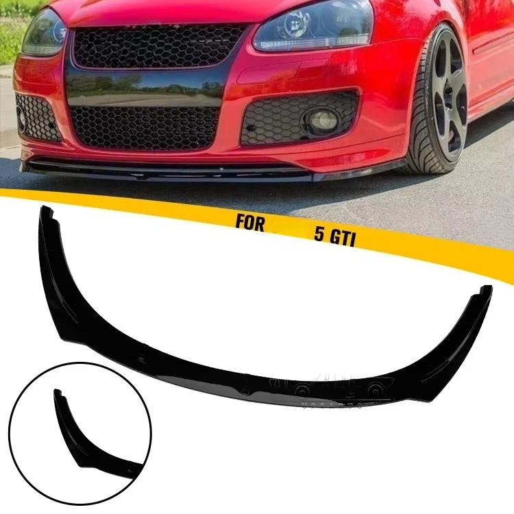 

Body Kit Factory ABS Carbon Fiber Look 3 Pieces Retrofitting Type Front Bumper Splitter Lip for GOLF 5 MK5 GTI