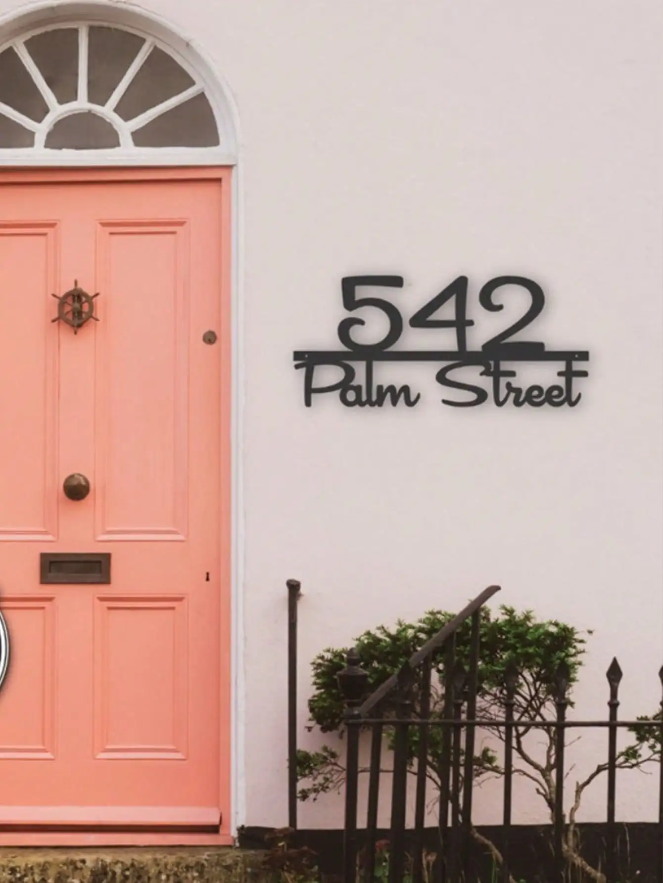 Custom Metal Address Plaque Modern House Numbers Floating Sign Personalized Housewarming Gift For Home