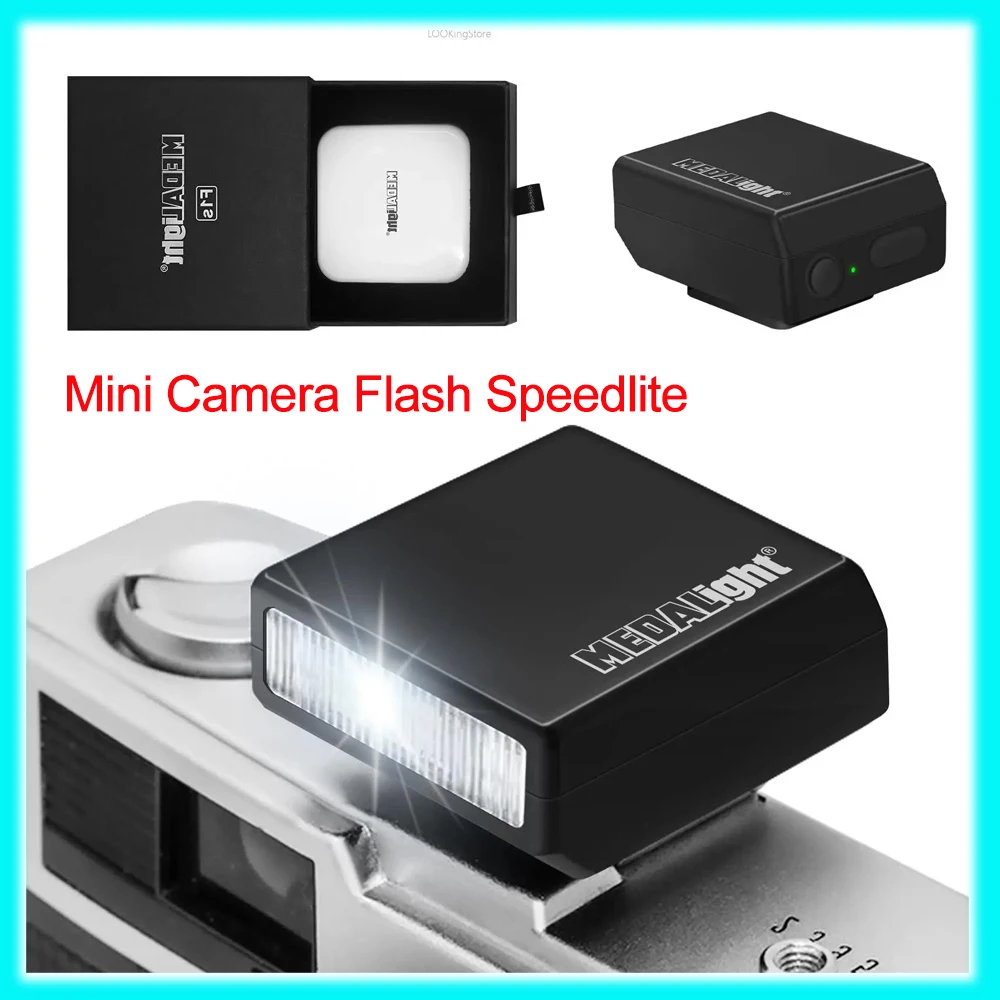 MEDALight F1S Mini Camera Flash Speedlite Universal for Fuji/Sony/Nikon/Canon Cameras for Ricoh GR3 GR3X Sony ZV1