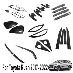 ABS Wiper Side Rearview Mirror Cover Fog Light Frame Door Body Trim Handle Bowl For Toyota Rush F800/F850 2017 2018 2019-2022