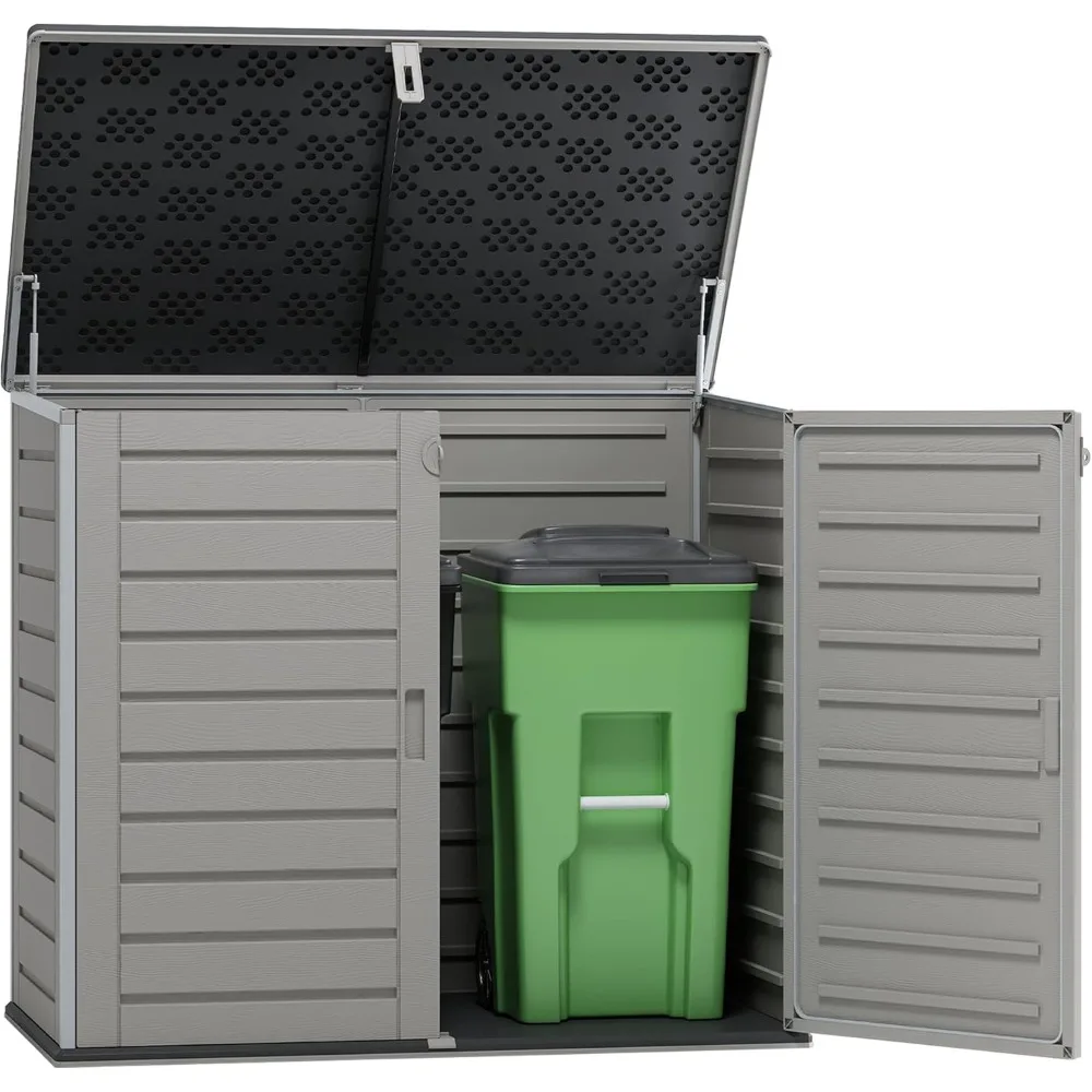 

4.6 Ft. X 4.1 Ft Outdoor Horizontal Storage Shed, Resin Storage Shed with Double Lockable Doors