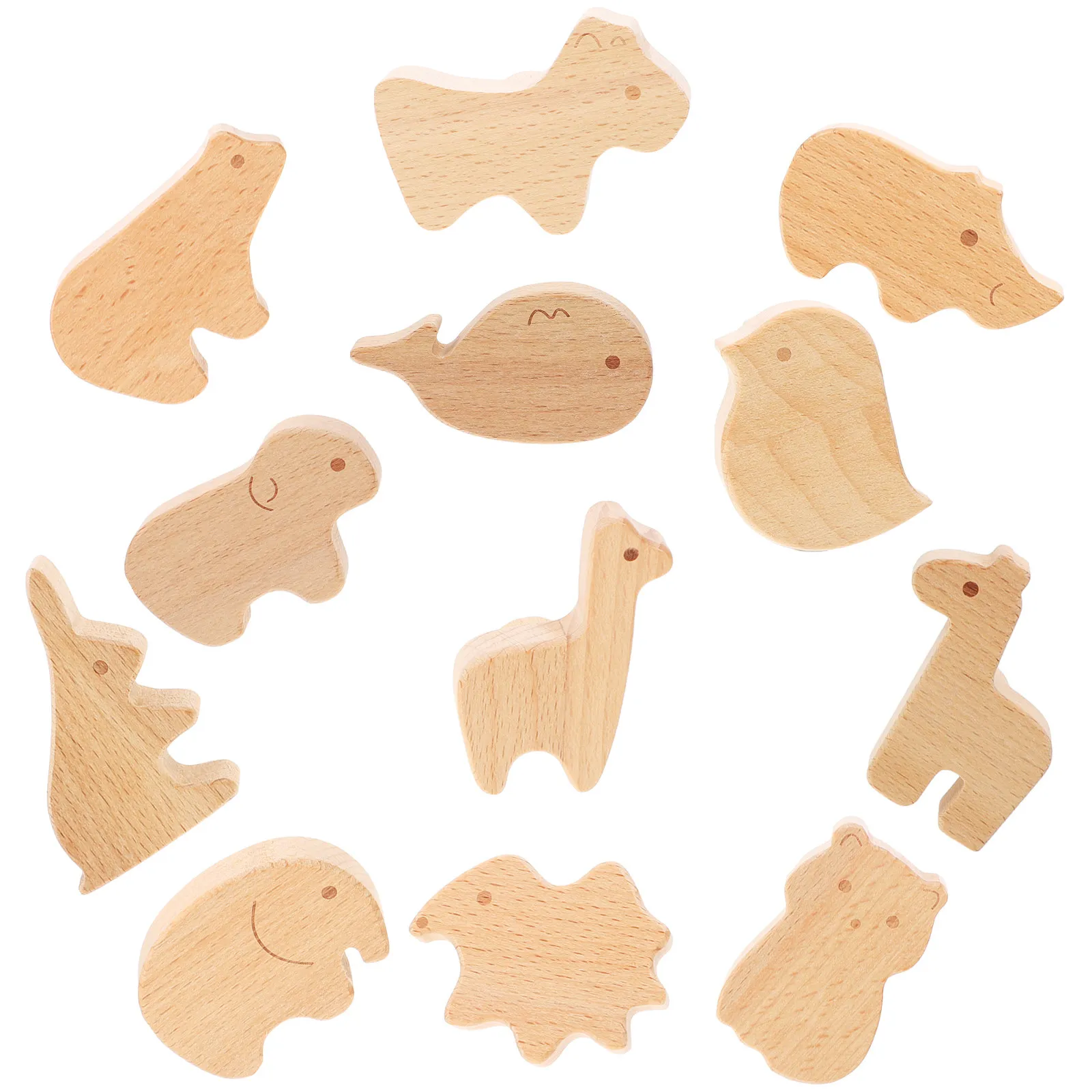 

12Pcs Wooden Animal Drawer Pulls Natural Wood Cabinet Knobs Cute Zoo Animal Handles for Kids Room Nursery Decor