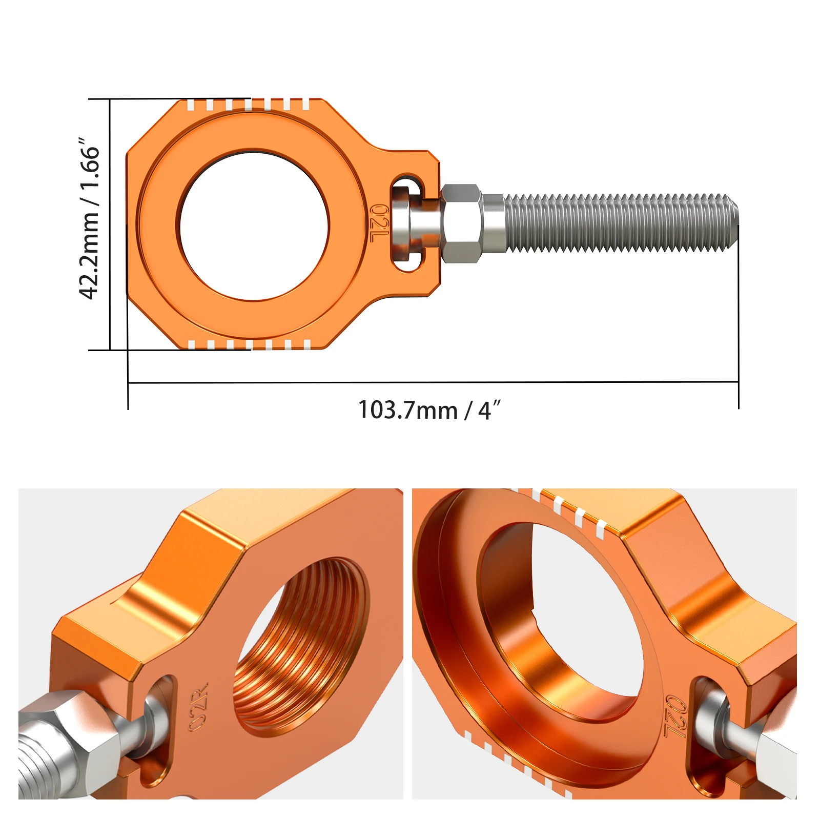 For KTM SX 125 SX 250 XC 250 300 SXF 250 SXF 450 2013-2022 SX-F 250 450 Factory Edition 2015-2016 Rear Axle Block Chain Adjuster