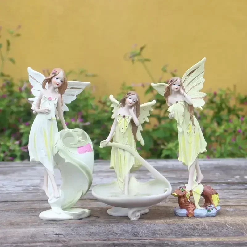 Fairy Angel Toothbrush Holder Tooth Paste Dispenser Soap Holder Set Beauty Girl Bathroom Sets Bathroom Decoration Accessories