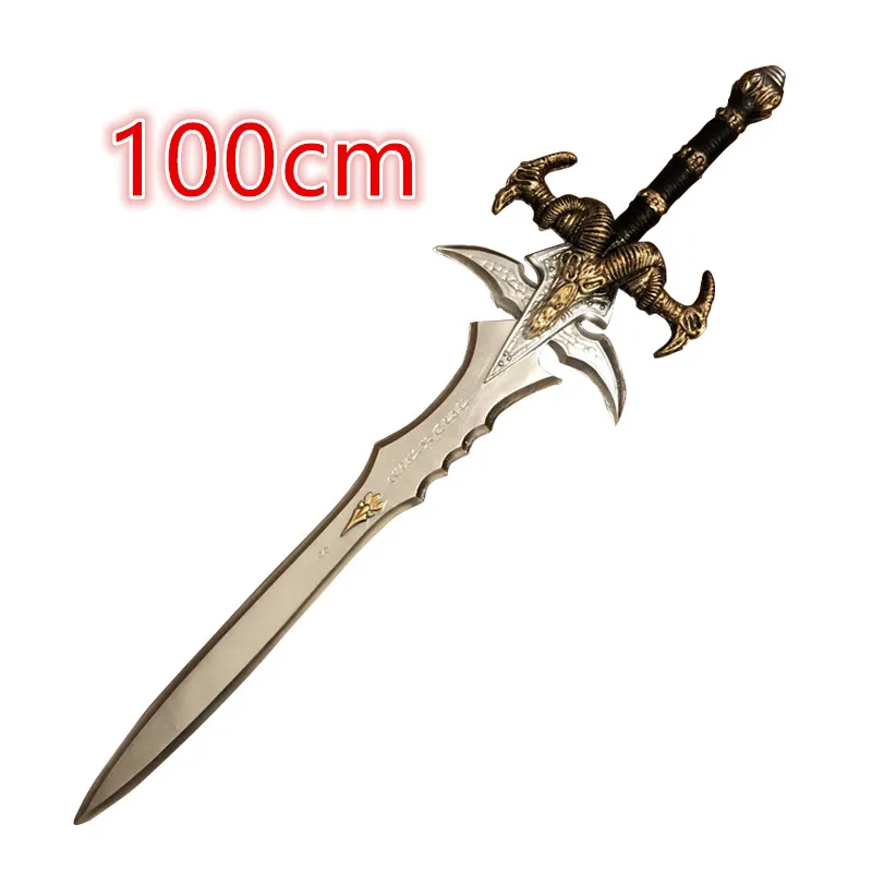 Grande épée de 104cm, tête de mouton, roi, Lion, bête, or, jeu, arme de film, Cosplay, jouet en PU, cadeau de sécurité