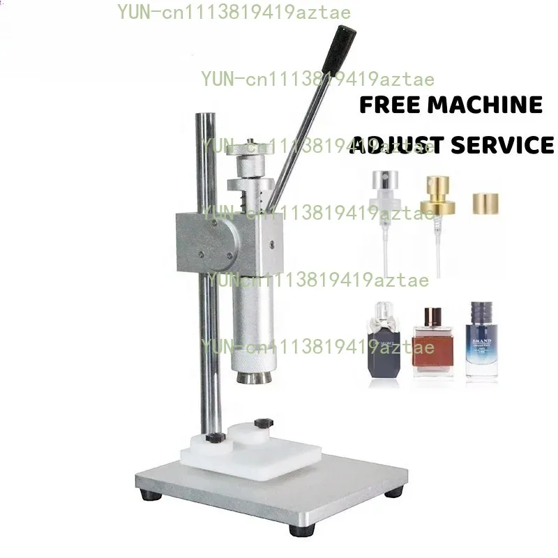 New Sliver Pneumatic Manual Perfume Sample Bottle Crimping Crimper Capper Metal Press Packing    Tapadora De Botellas