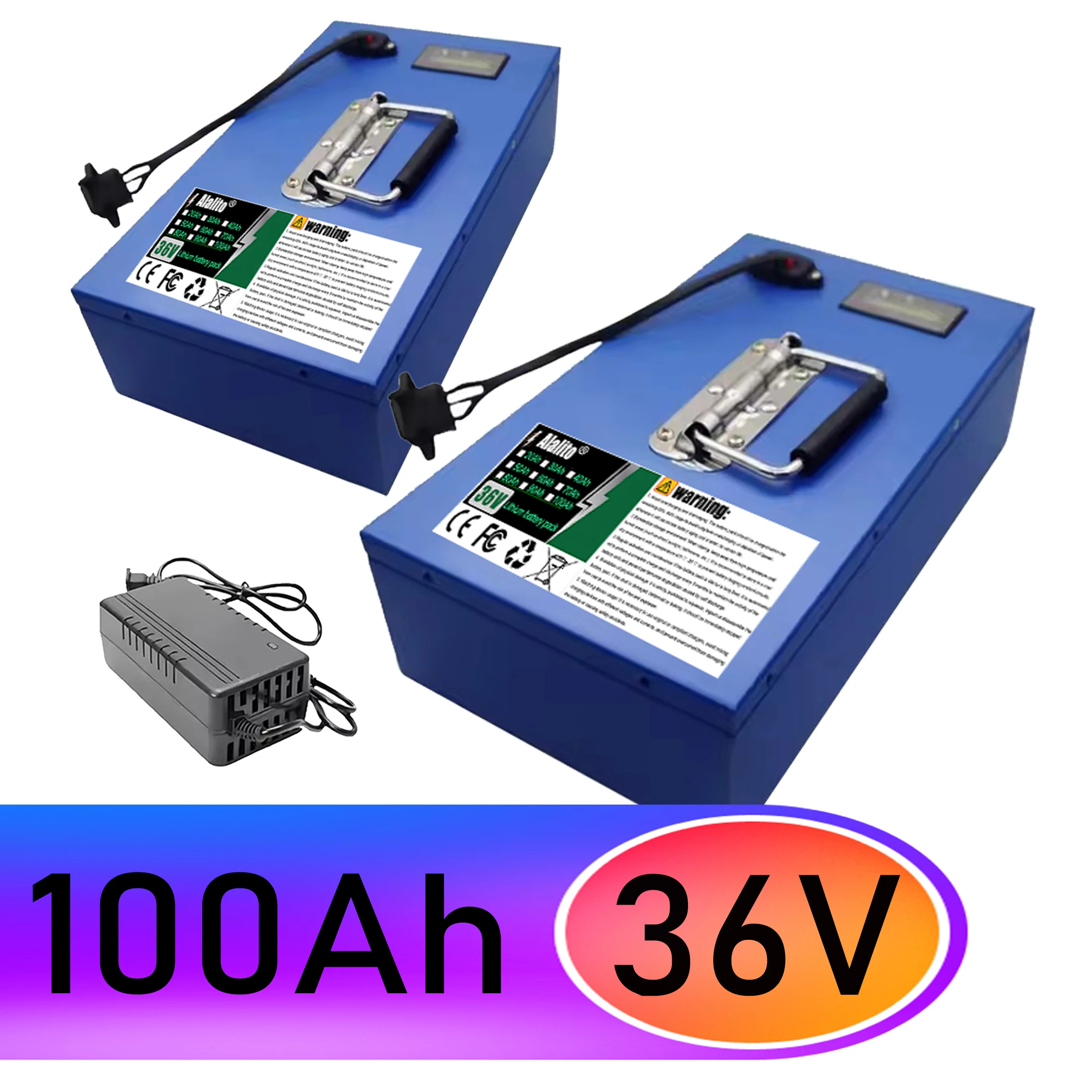 

Air freight, suitable for 250-2000W motor equipment, 18650 lithium battery, 36V 20Ah-100Ah full capacity power supply