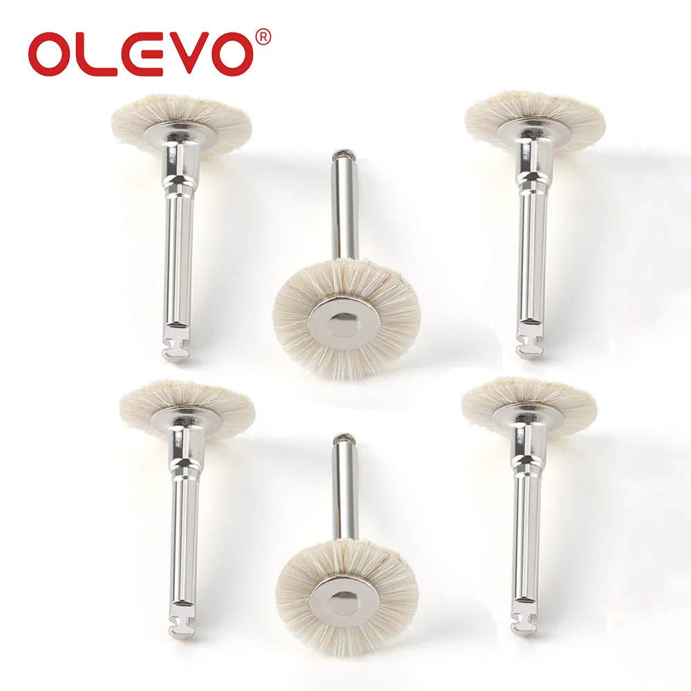 OLEVO 6 Pcs Dental Polishing Wheel Felt Buffing Brush Odontologia Teeth Polisher Rotary Tools For Low Speed Handpiece 2.35mm