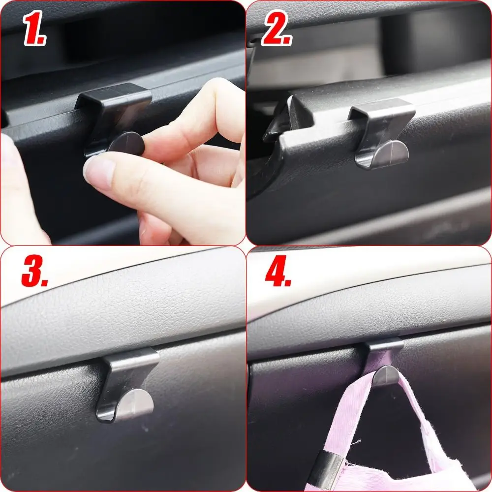 Plastic Car Glove Box Hook Thin Clip Strong Bearing Car Hanging Hook No Drilling Easy Installation Car Clip Hook