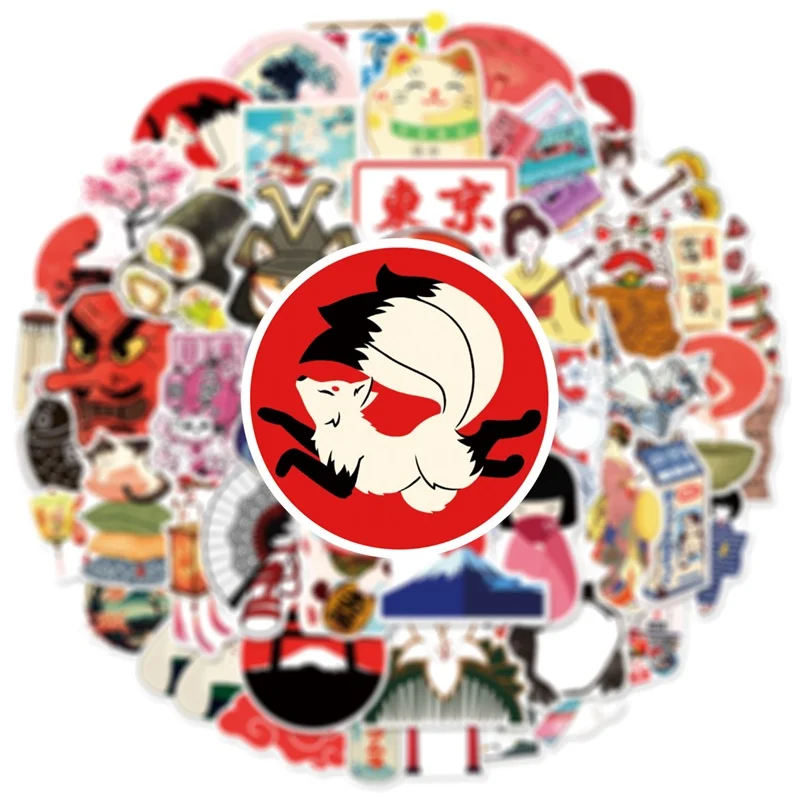 10/30/50PCS Cartoon Japan Small Fresh PVC Sticky Sticker Aesthetic DIY Decoration Scrapbooking Hand Accounting Supplies