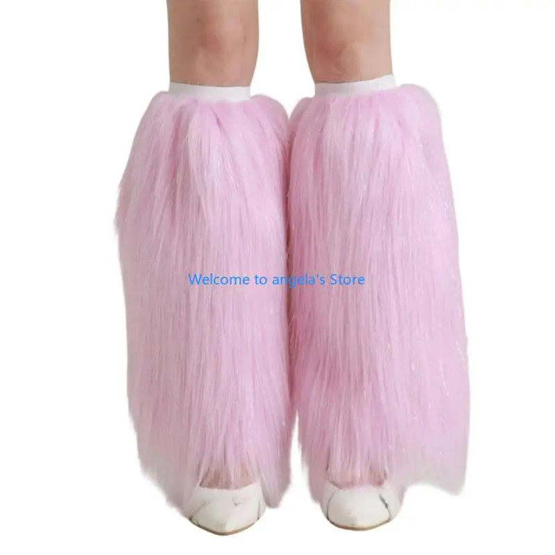 X4YC عيد الميلاد جوارب السيقان الدافئة أفخم الساق يغطي للنساء المراهقات فتاة مهرجان جمع والعروض المرحلة خلع الملابس