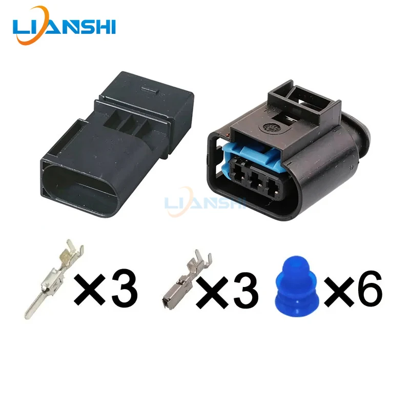 3 Pin 4D0971993A Male Female Automotive Connector Plug Socket With Terminals For VW Audi Skoda Seat Fuel Pressure Sensor Harness