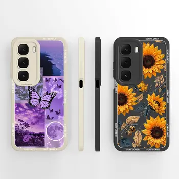 Pouzdro na telefon Infinix Hot 60 60i 5G s krásnými květinovými vzory a měkkým tekutým silikonovým zadním krytem pro Infinix Hot60 s ochranou proti pádu 10 nejlepší prodej Příslušenství k telefonům Infinix - №8