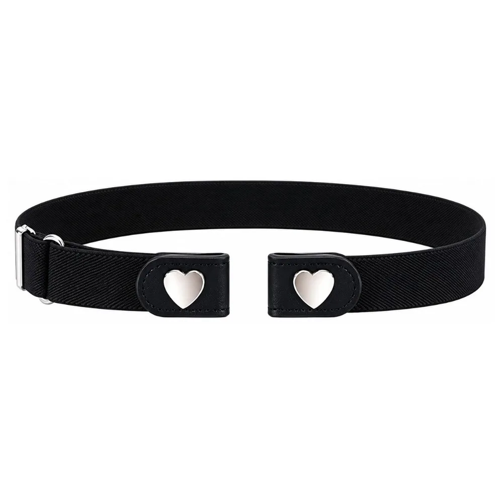 Fashion No Buckle Stretch Belt Elastic Canvas Invisible Belt Adjustable Waist Belt for Jeans Pants Skirts Dresses