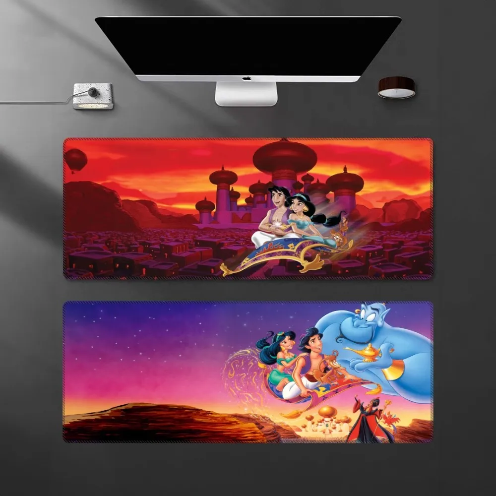 Aladdin Mouse Pad Cartoon Lockedge Large Gaming Mouse Pad Computer Gamer Keyboard Mouse Mat Desk Mousepad for PC Desk Pad