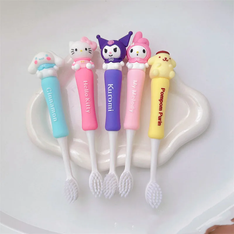 

Cartoon Sanrio Toothbrushes Hello Kittys Accessories Cute Kawaii Anime Soft Bristles Cleaning Household Adult Toy for Girls Gift