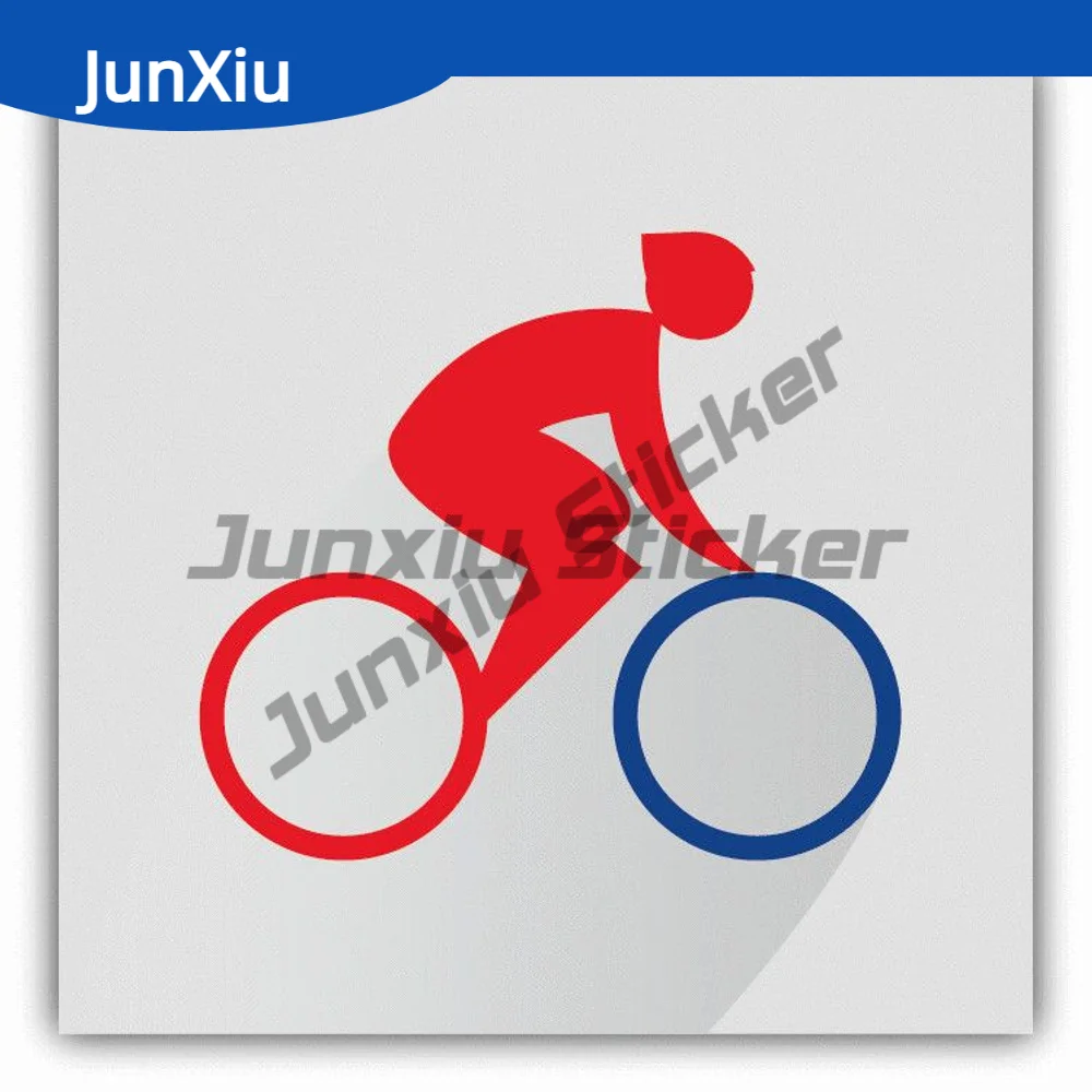 

Cycling Sport Silhouette Sticker Car Laptop Trolley Case Motorcycle Helmet Wall Bumper Anti Scratch Exterior Parts Decal Outdoor