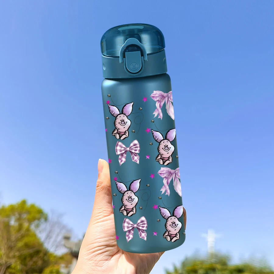 1 قطعة ديزني خنزير خنزير القوس نمط 26 أوقية زجاجة ماء بلاستيكية الرياضة في الهواء الطلق كوب ماء عيد ميلاد/العودة للوطن هدية #6