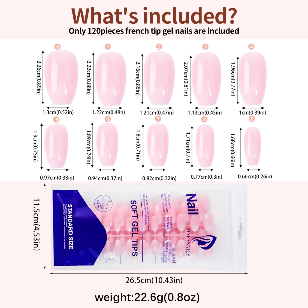 120 قطعة لامعة الوردي الأبيض التدرج الصحافة على الأظافر 10 أحجام قصيرة نعش الفرنسية وهمية مسمار نصائح غطاء كامل جرلي الوردي الأظافر كاذبة * #