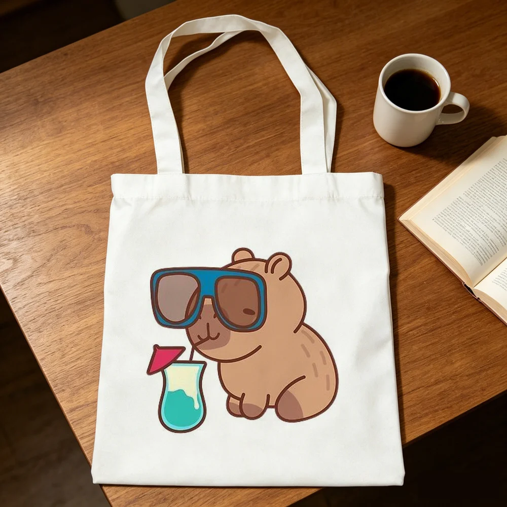 Capybara tote bag shopping shoulder  einkaufstasche totebag femme