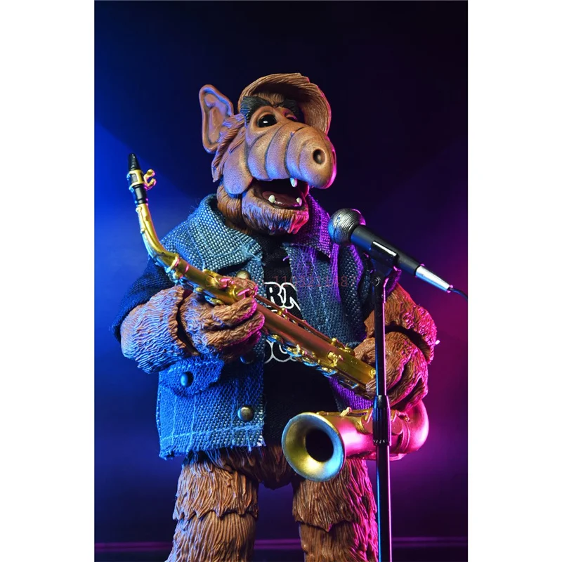 Original Neca Figure Ultimate Alien Life Form Alf Rock And Roll Action Figure Joint Movable Doll Birthday Present Toys