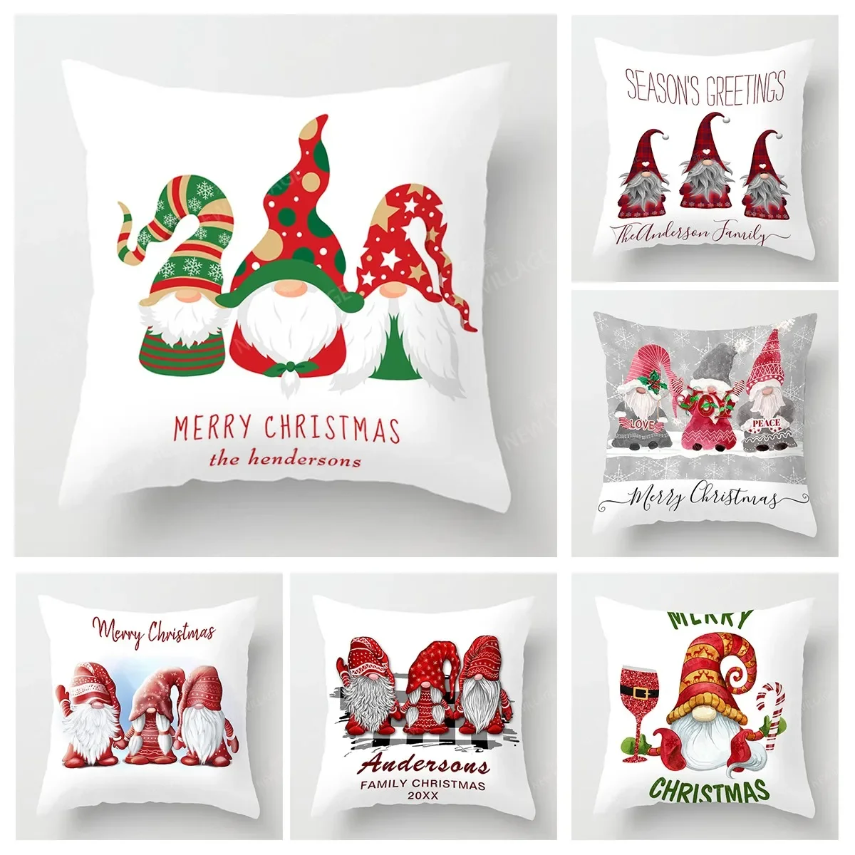 Christmas series pillowcases sofas cushion covers  home decor can be customized for holiday celebrations 40x40 50x50 60x60 35x35