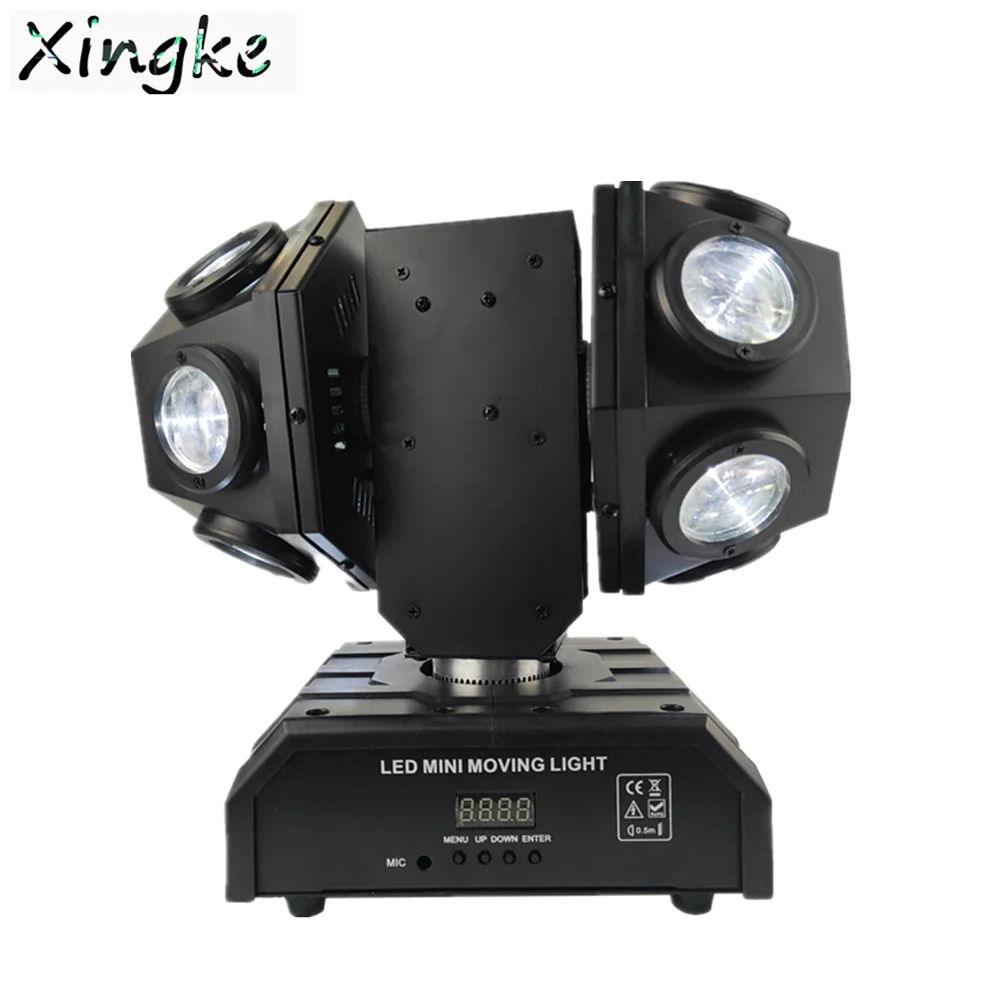 

4pcs/lot dmx512 12 eyes 2 head moving beam head mini cute light for celebration venue stage light shows