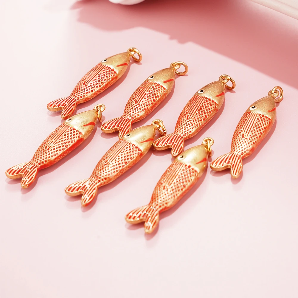 Red Fish Mermaid Charm Beauty DIY Jewelry For Designer Making Supplies Fairy Key Chain Pendant Necklace Y2K Home Decorations