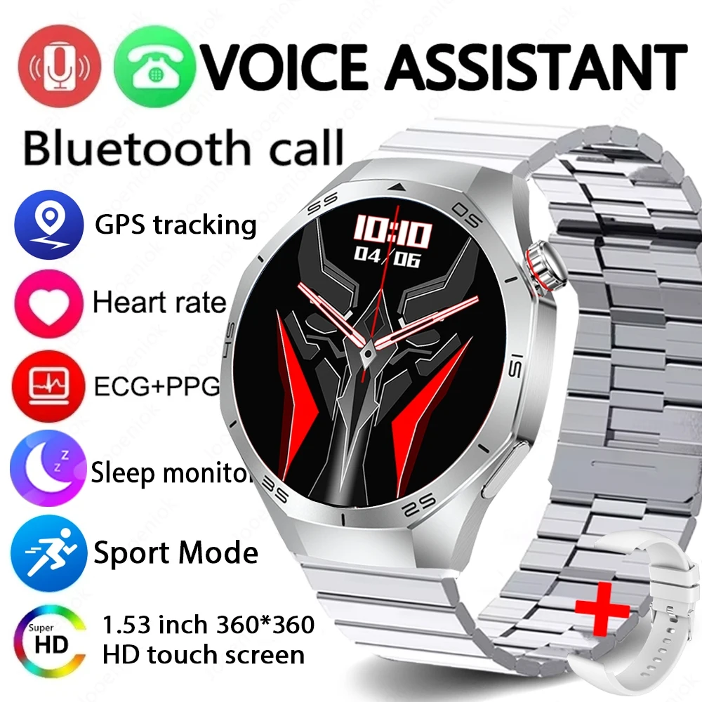 2026New Watch 5 Pro Smart Watch GPS NFC AMOLED Scherm Gezondheidsmonitoring Hartslag Bluetooth Oproep IP67 Waterdicht Mannen Smartwatch