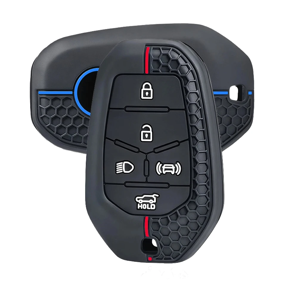 Funda Protectora de Silicona para Llave de Coche Ssangyong Rexton Y400 Y450 G4 2021 2022, 5 Botones, Accesorios