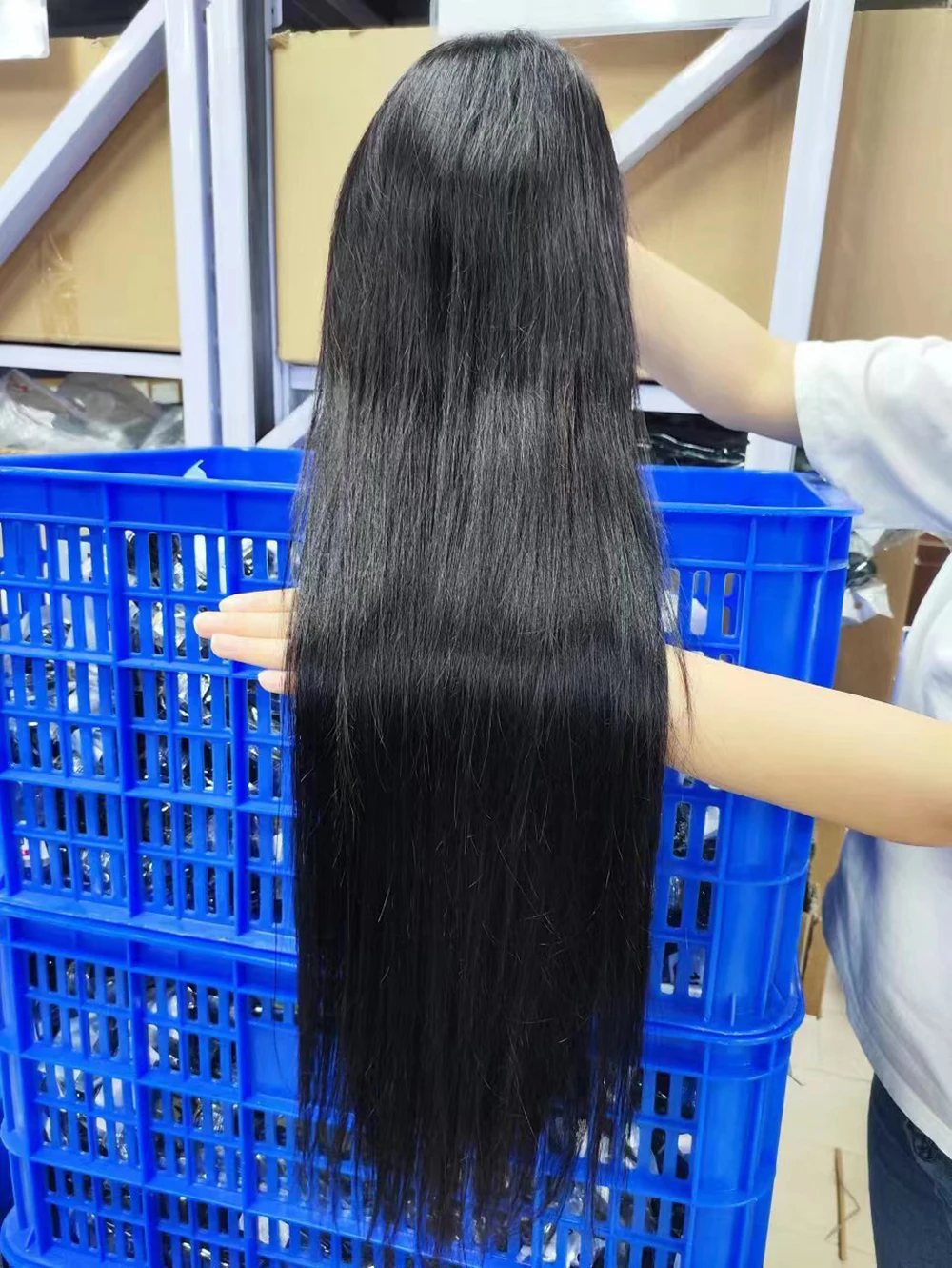 13x6 Lace Front Echthaarperücken, 30 Zoll glatte Echthaarperücken, transparente brasilianische Echthaarperücken für Frauen, vorgezupft, 100% Echthaarperücken, echtes Echthaar, brasilianische glatte Lace Frontal Perücke, natürliches Babyhaar, färb- und bleichbar – Detail 10