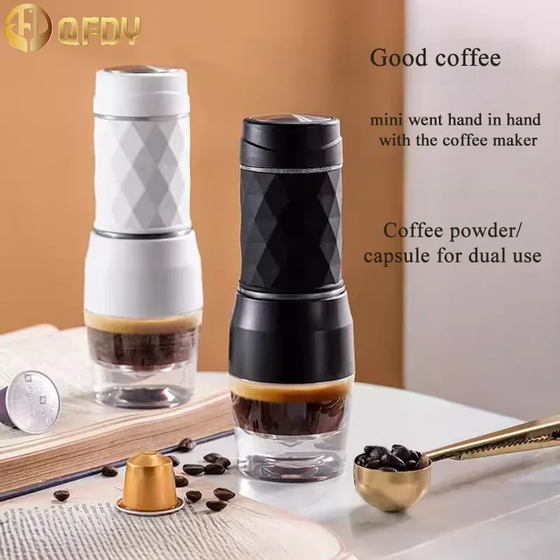 

Cafelffe 3 In1 Portable Coffee Machine Hot/Cold Water Manual Espresso Maker For Capsule & Ground Hand Press Brewer Home Travel