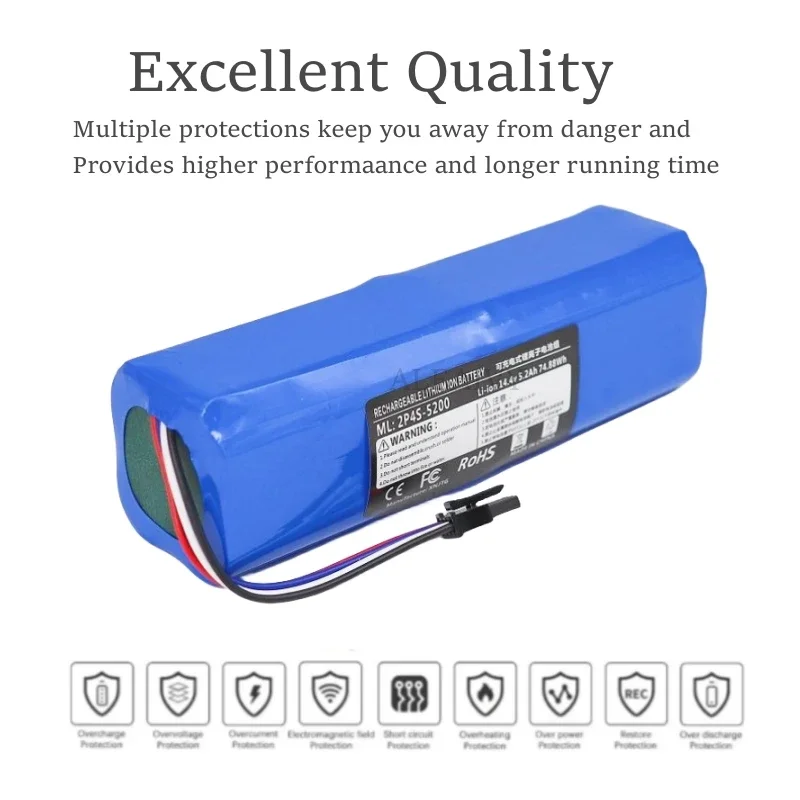 5200mAh 18650 استبدال البطارية ل Eufy Robovac L70 الهجين سلسلة روبوت فراغ ليثيوم أيون مكانس كهربائية للكنس بطارية 14.4 فولت
