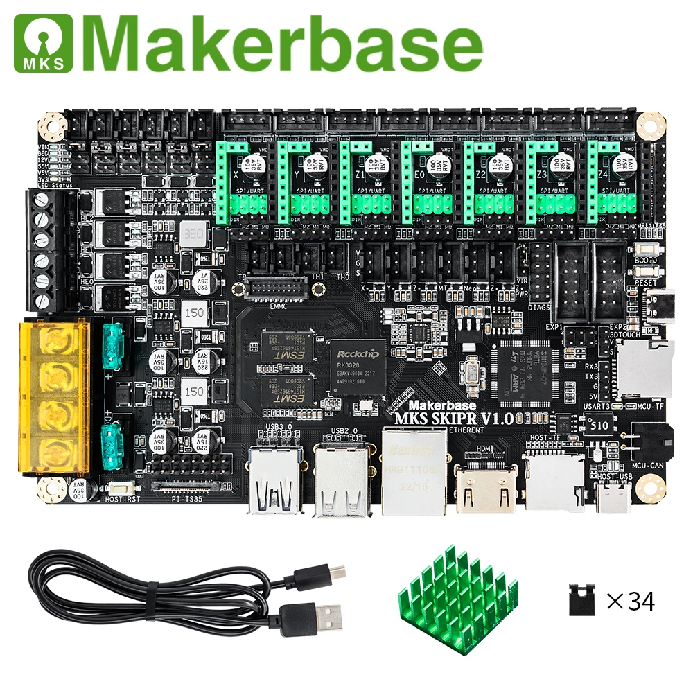 Makerbase MKS SKIPR 3D Printer Board Quad-core 64bits SOC Runs