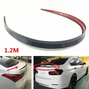 Universal ABS car 1.2m Blackspoiler Fiber Accessory Carbon Spoiler Soft Car Trunk Trunk Roof Spole 10 Main Sales Universal Aerofolio - №1
