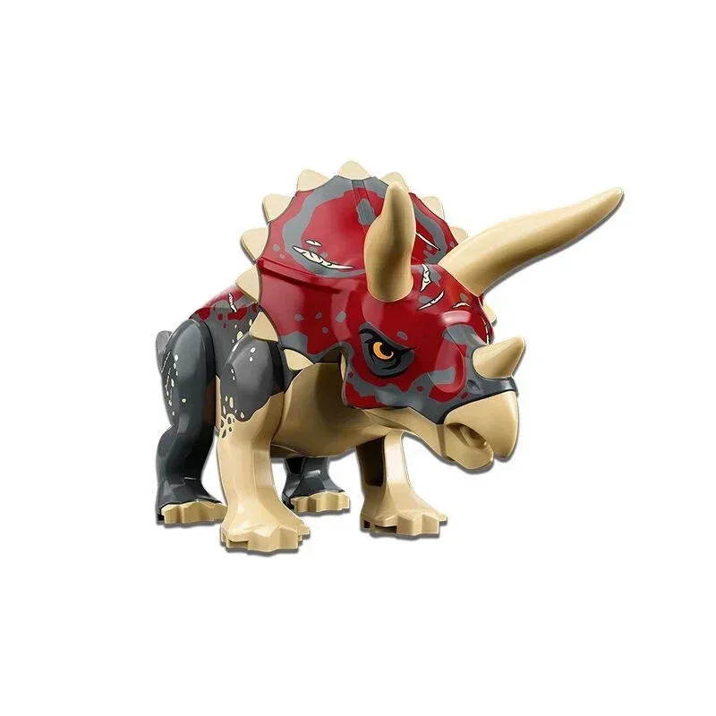 Ensemble de blocs de construction de dinosaures de la série de films pour enfants, briques de modèle MOC, tricératops compatibles, monde d'aventure, jouets cadeaux, 76950