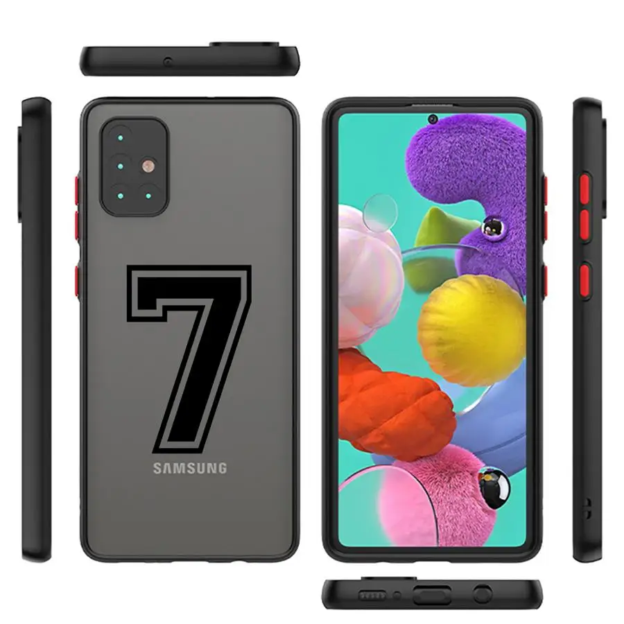 Football Star Numeri Linea Cassa Del Telefono per Samsung Galaxy A14 A12 A13 A23 A15 A33 A34 A22 4G 5G A24 A25 A32 A35 A73 5G Copertura