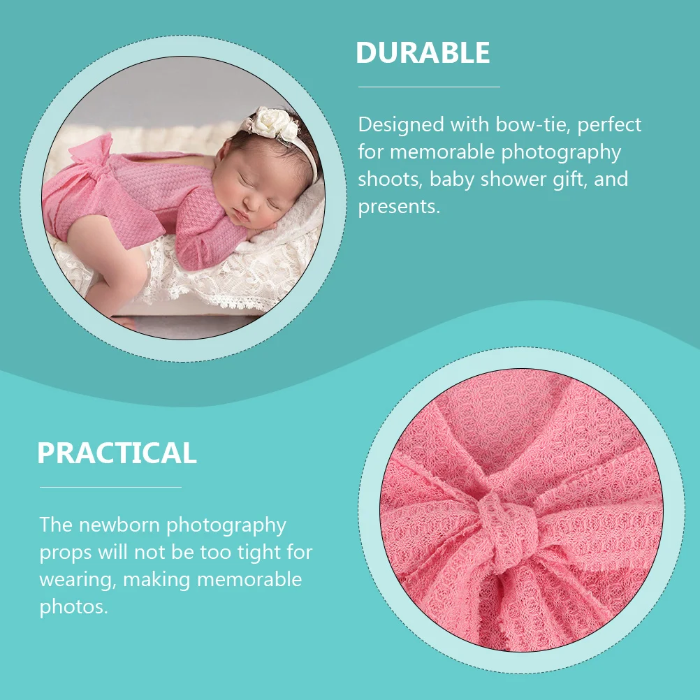 Bow Photography Suit Outfit Shoot Prop Outfits Dress Props Costume Polyester for Photoshoot